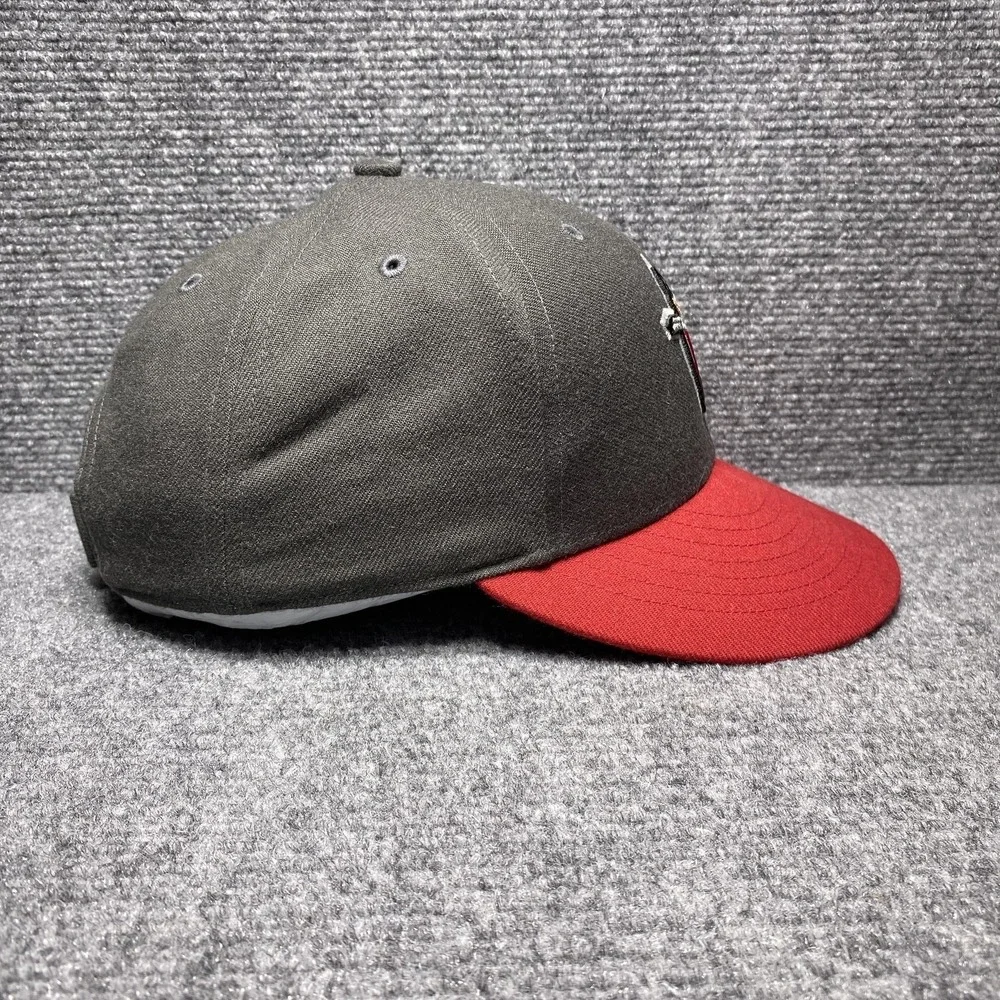 Fort Wayne TinCaps Hat Cap Strap Back Youth Gray Red MILB Baseball Apple Mascot